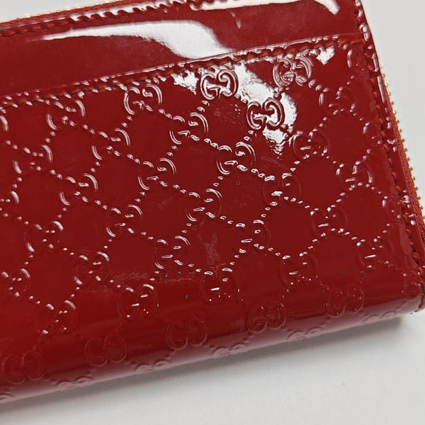 Monogram Patent Leather Coin Purse Red