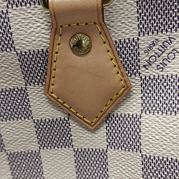 SPEEDY 25 Damier Azur Coated Canvas White
