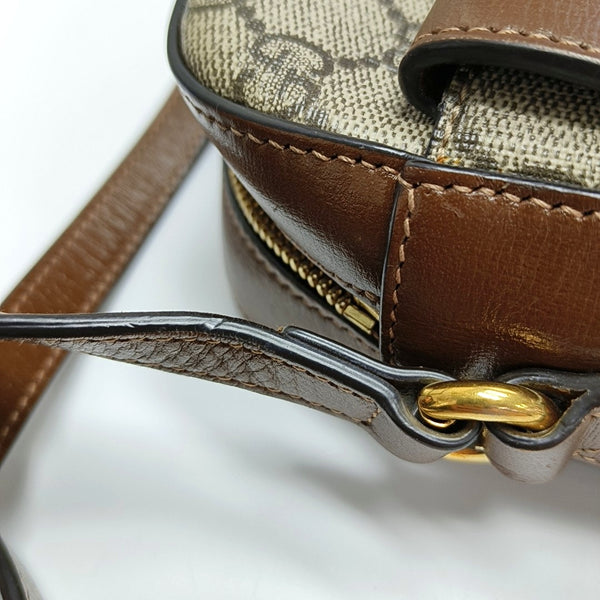 Authenticated pre-owned Horsebit 1955 Small Coated Canvas Beige - Crossbody Bag at Looply