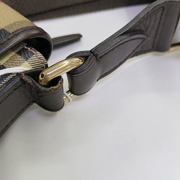 Coated Canvas Shoulder Bag Beige