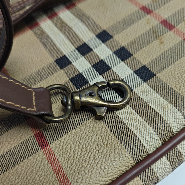 Coated Canvas Shoulder Bag Beige