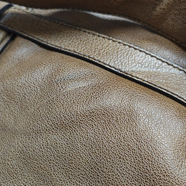 Calfskin Shoulder Bag Brown