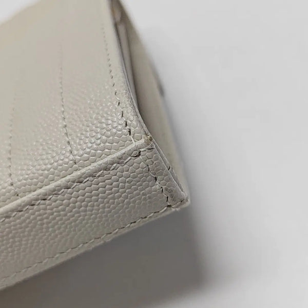 ENVELOPE Small Quilted Calfskin White