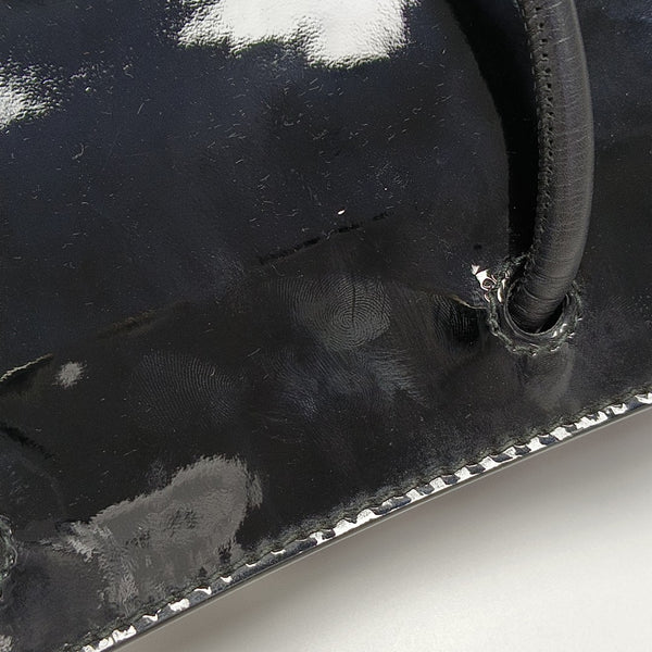 Shopping Bag Super Mini Patent Leather Black