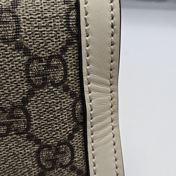 Padlock Small Monogram Coated Canvas Beige