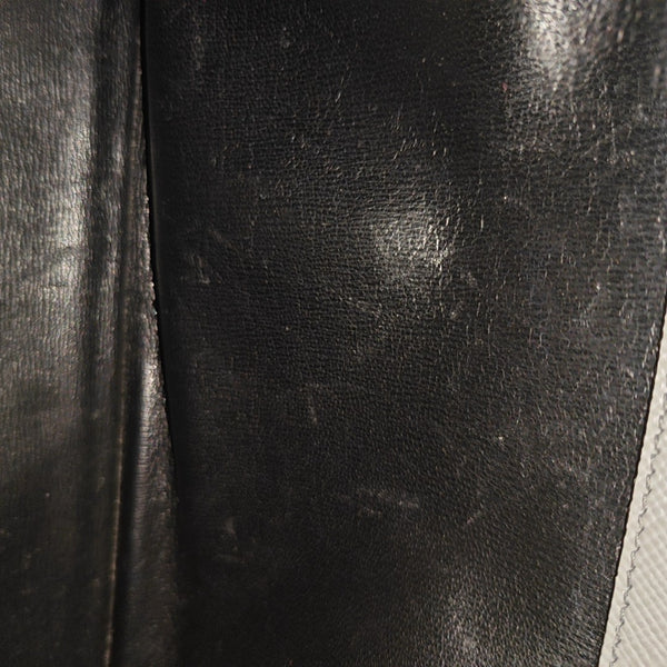 Double Medium Saffiano Calfskin Gray