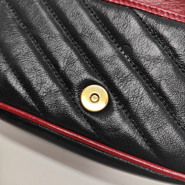 GG Marmont Super Mini Quilted Calfskin Black