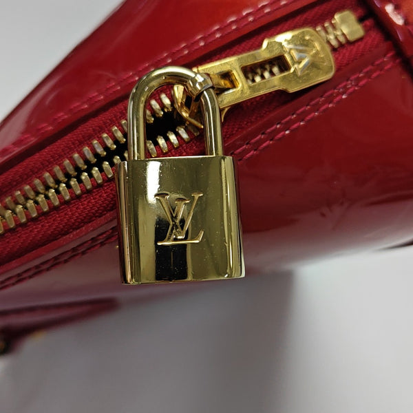 ALMA BB Monogram Patent Leather Red