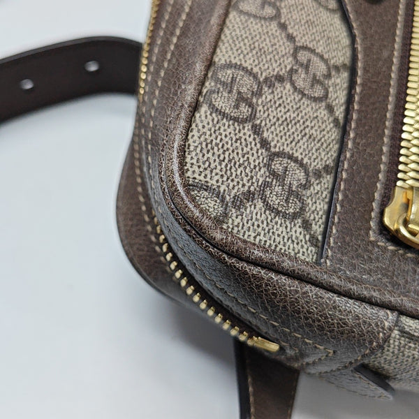 Ophidia Small Monogram Lona Revestida Beige