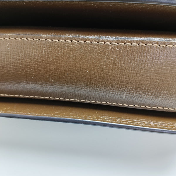 Horsebit 1955 Medium Monogram Coated Canvas Beige