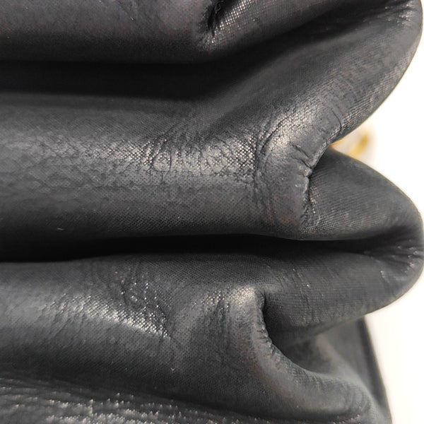 Quilted Calfskin Shoulder Bag Black
