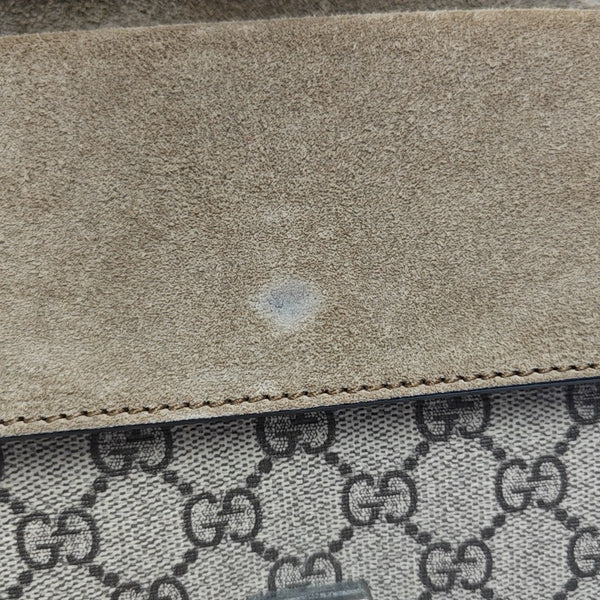 Dionysus Mini Monogram Coated Canvas Beige