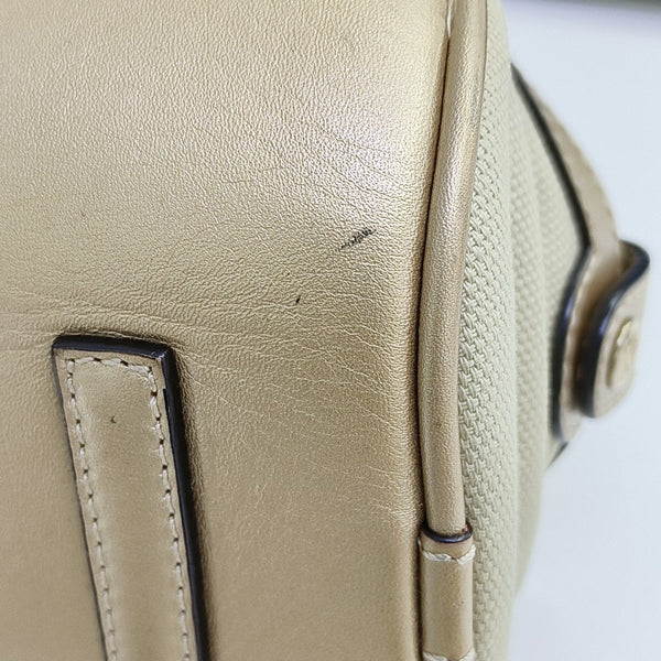 Canvas Top Handle Bag Beige