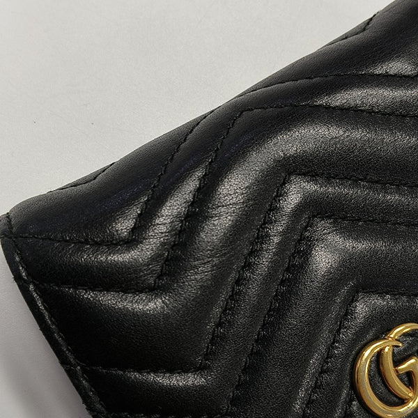 GG Marmont Mini Quilted Calfskin Black Wallet