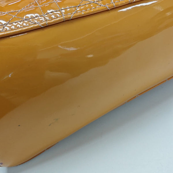 Lady Dior Large Cannage Patent Leather Orange