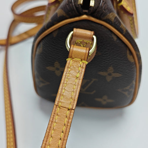SPEEDY Nano Monogram Coated Canvas Brown
