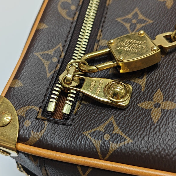 SOFT TRUNK Mini Monogram Coated Canvas Brown