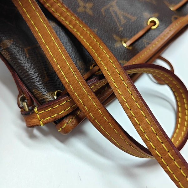 NÉONOÉ Nano Monogram Coated Canvas Brown