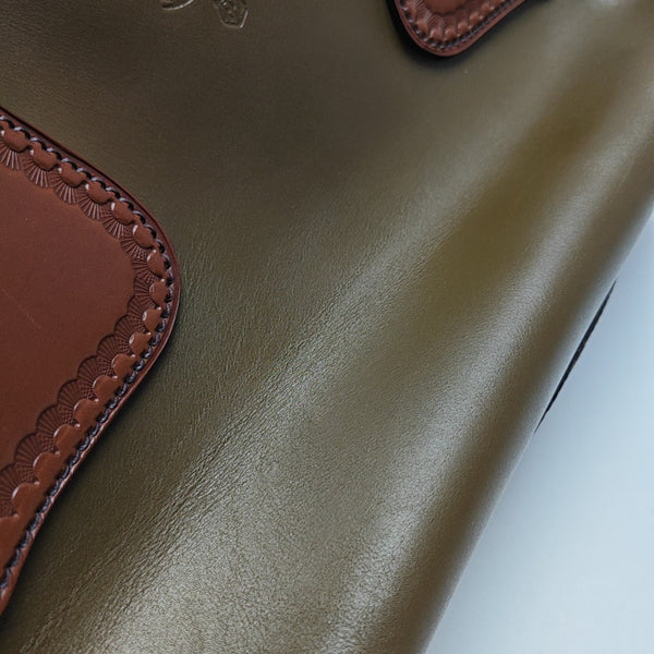 Calfskin Tote Bag Green