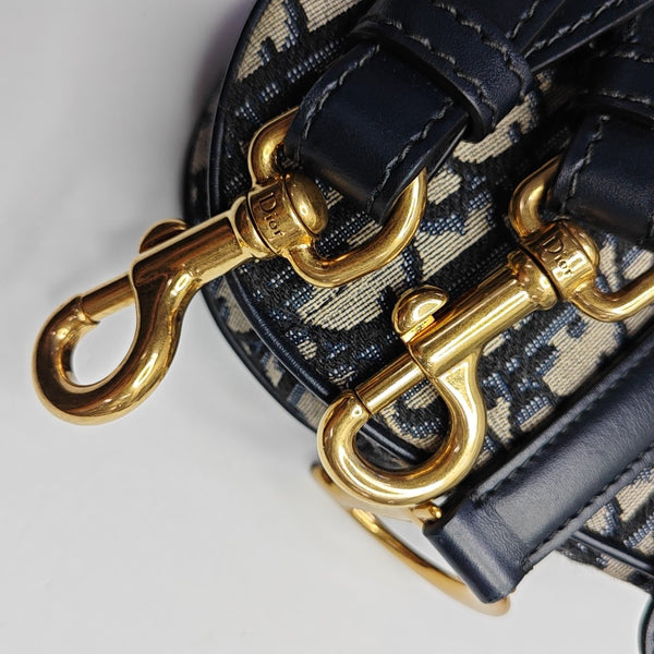 Saddle Mini Oblique Canvas Blue
