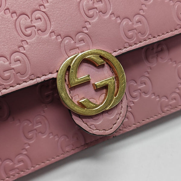 Interlocking G Small Monogram Calfskin Pink