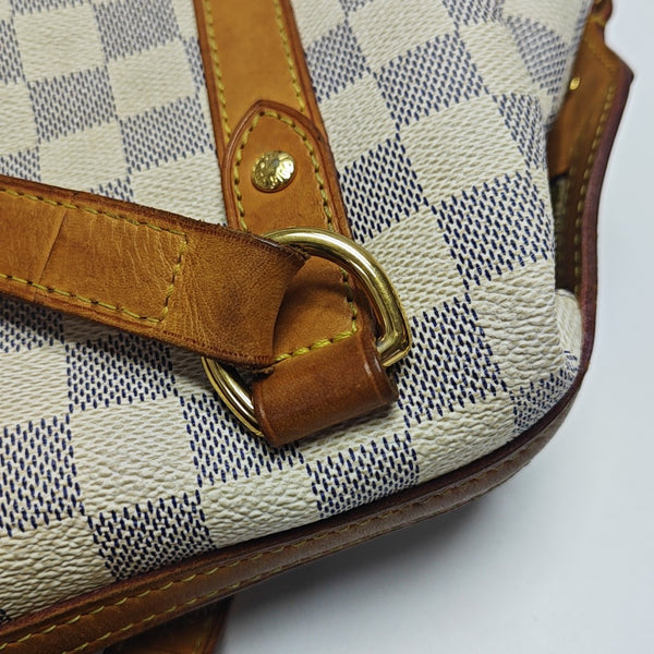 STRESA Damier Azur Coated Canvas White