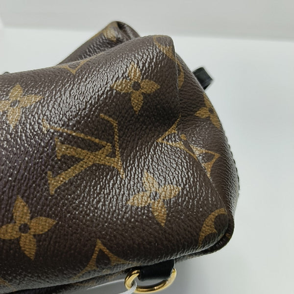 PALM SPRINGS Mini Monogram Coated Canvas Brown