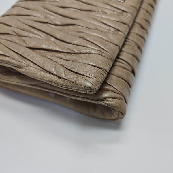 Miu Délice Quilted Lambskin Beige