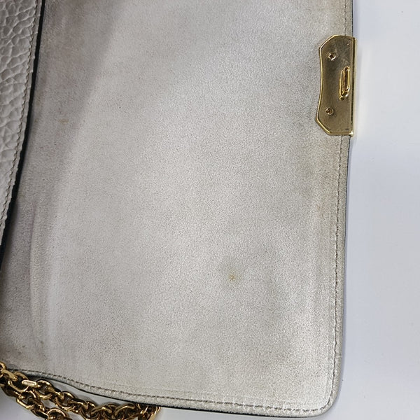 Calfskin Shoulder Bag Gray