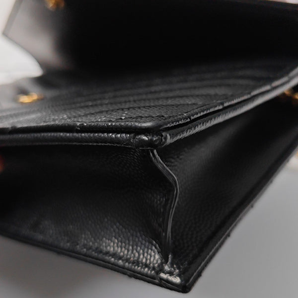 MONOGRAM Chevron Calfskin Black