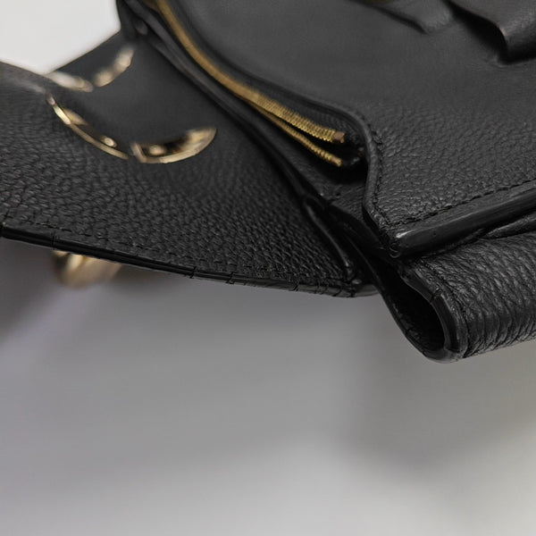 Calfskin Shoulder Bag Black