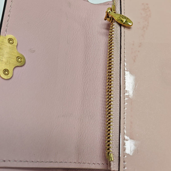 CHERRYWOOD Monogram Calfskin Pink Wallet