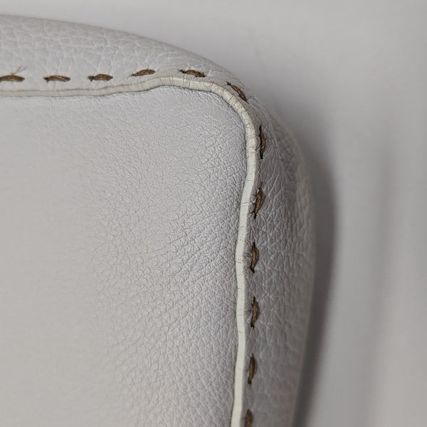 Quilted Calfskin Shoulder Bag White