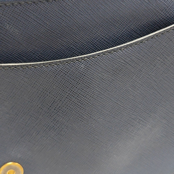 Saffiano Calfskin Shoulder Bag Blue