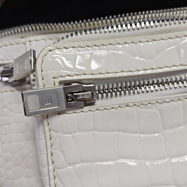 Patent Leather Shoulder Bag White