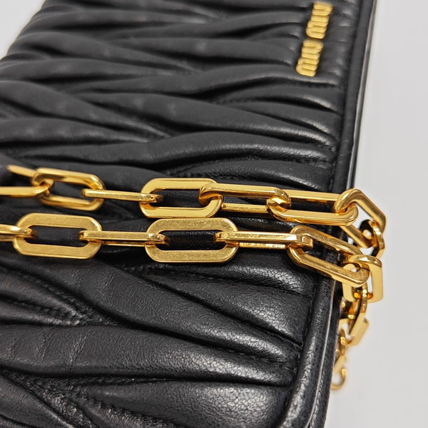 Quilted Lambskin Crossbody Bag Black