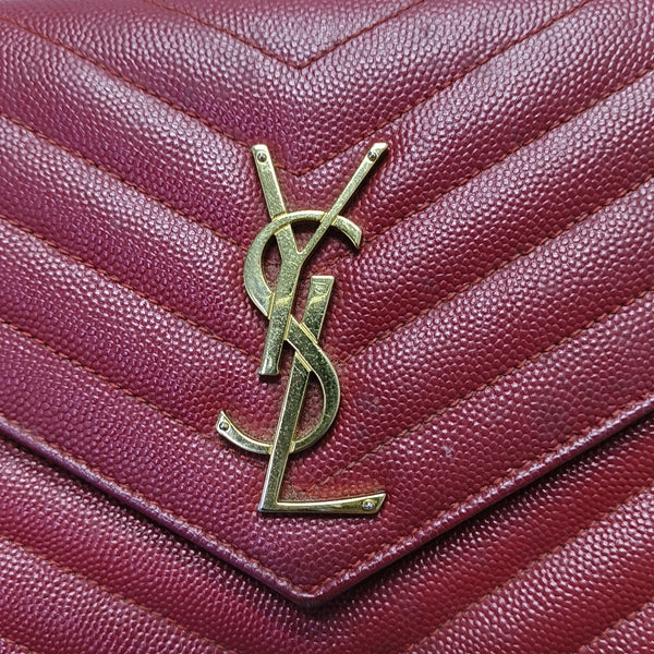 MONOGRAM Medium Quilted Calfskin Red