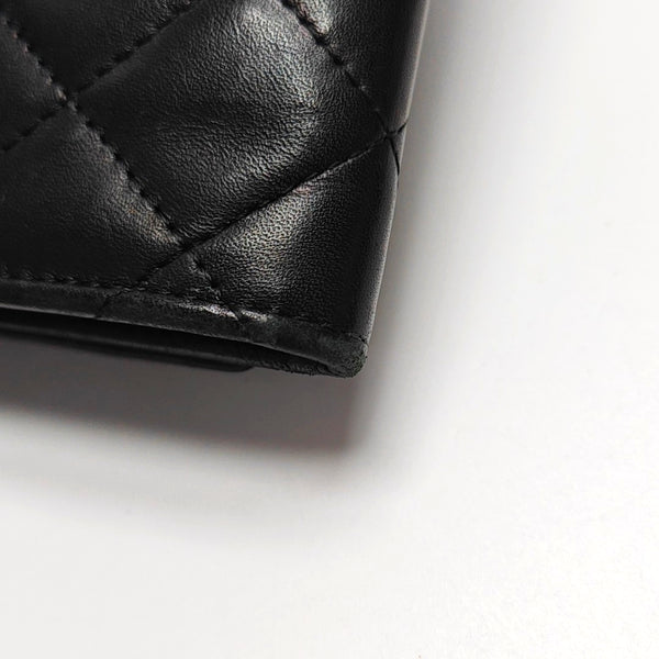 Authenticated pre-owned CAMBON Quilted Calfskin Black Wallet - Wallet at Looply