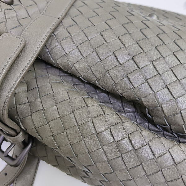 Lambskin Top Handle Bag Gray