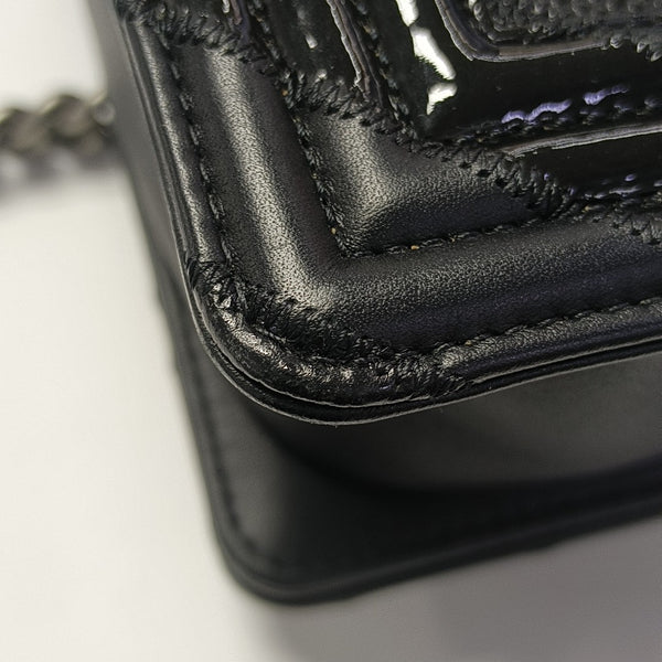 BOY CHANEL Small Quilted Grained Calfskin Black