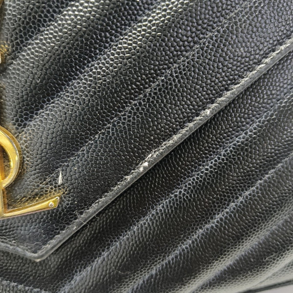 MONOGRAM Medium Chevron Calfskin Black