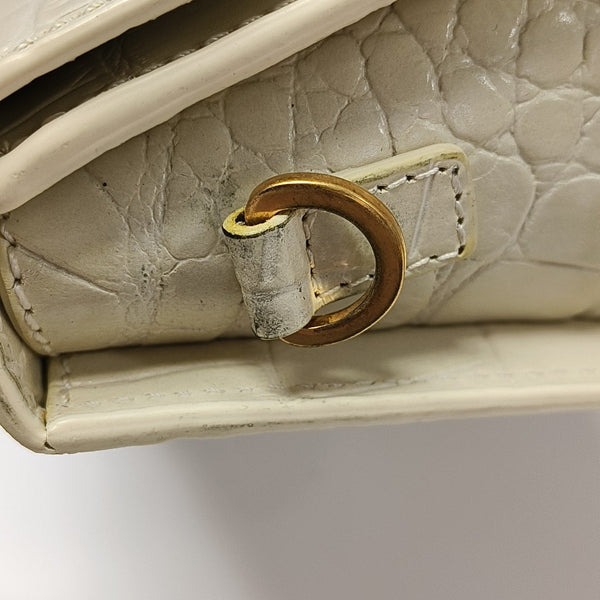 Leather Shoulder Bag Mini White
