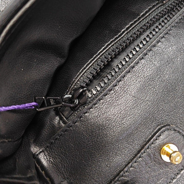 Quilted Calfskin Shoulder Bag Black