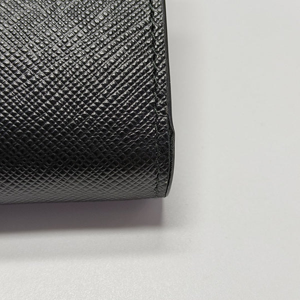 Fold Wallet Saffiano Calfskin Black