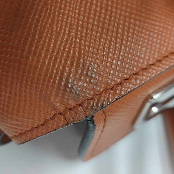 Twin Saffiano Calfskin Orange