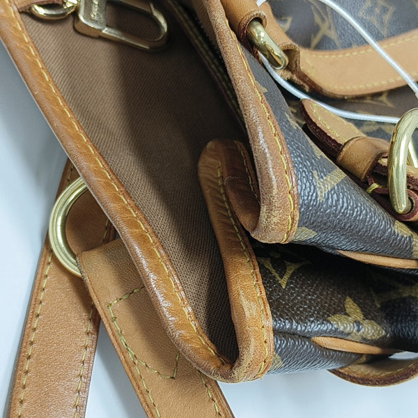 BATIGNOLLES MM Monogram Coated Canvas Brown