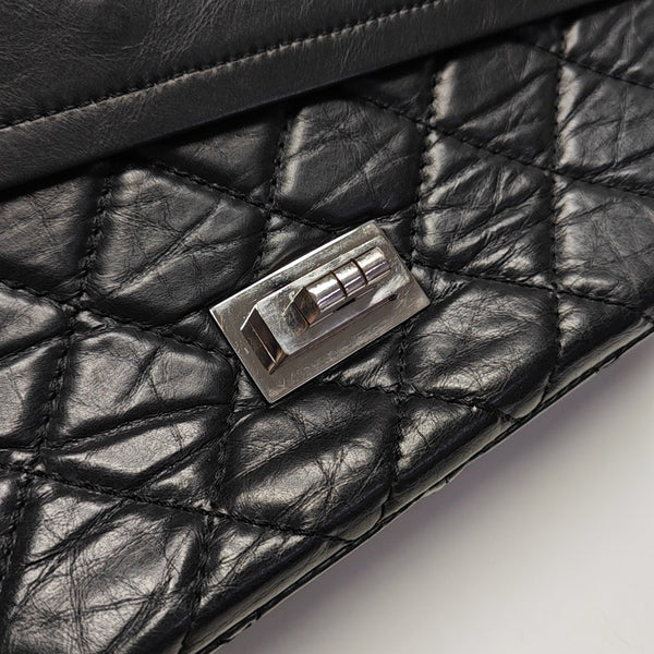 2.55 Maxi Quilted Calfskin Black