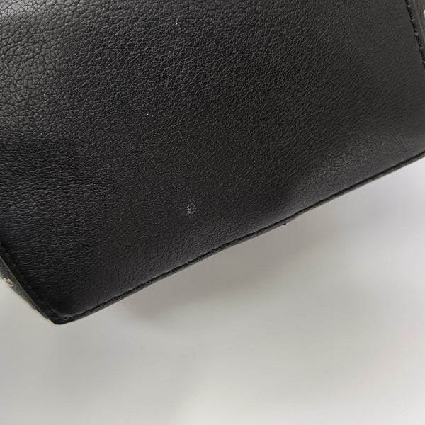Monogram Calfskin Shoulder Bag Black