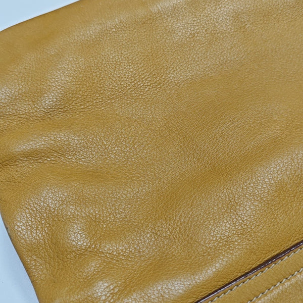 Calfskin Top Handle Bag Yellow