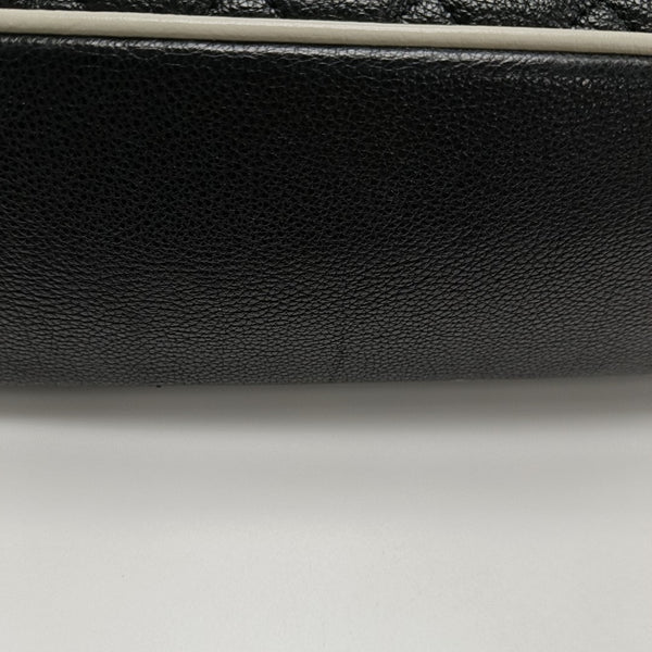 COLLEGE Large Chevron Calfskin Black